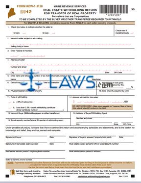 Form Rew-1-1120 Corporate Seller 