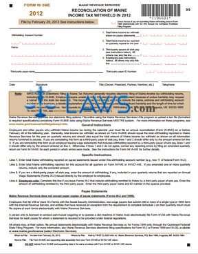 Form 2011 W-3Me Annual Reconciliation Of Income Tax Withheld 