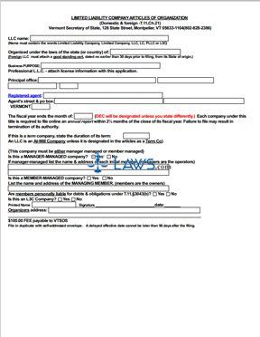Form  Articles of Organization (LLC)