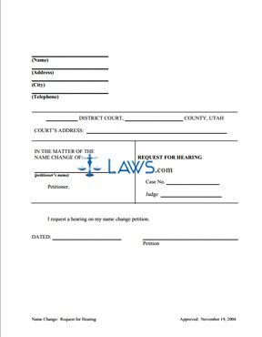 Form Name Change: Request for Hearing