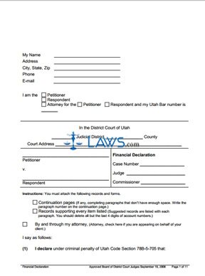 Form Financial Declaration