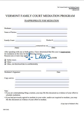 Inappropriate for Mediation (Mediation)