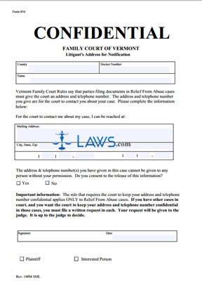 Litigant's Address for Notification