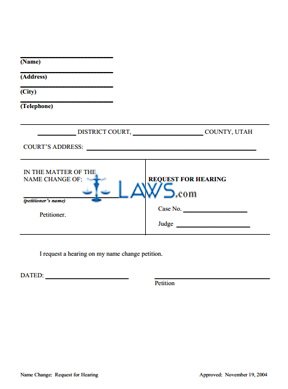 Request for Hearing