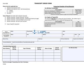 Transcript Order Form