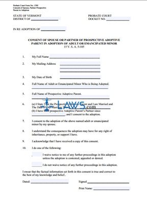 Consent of Spouse or Partner