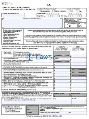 Form 06-106 Texas Claim For Refund of Gasoline or Diesel Fuel Taxes