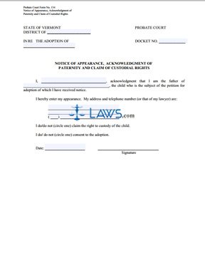 Notice of Appearance & Acknowledgment