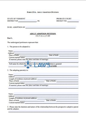 Adult Adoption Petition