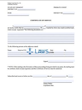 Certificate of Service