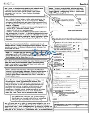 Form 01-922-2 Instructions for 01-114 Texas Sales and Use Tax Return