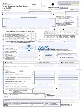 Form 01-114 Texas Sales and Use Tax Return