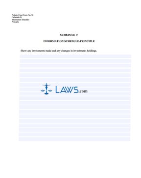 Summary of Account of Executor ~ Schedule F