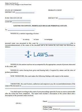 License to convey, mortgage, or lease personal estate