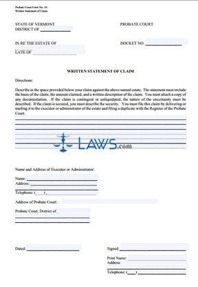 Written Statement of Claim 