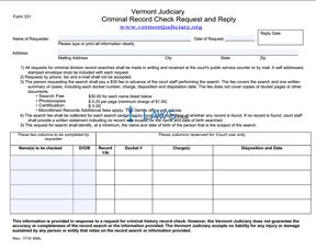 Criminal Record Check Request & Reply