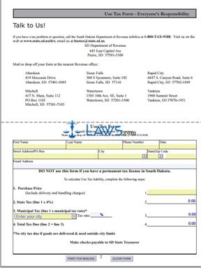 Form E1350V8 Use Tax Form