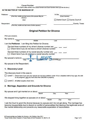 FREE Form The Uncontested Divorce Process Without Children Packet ...