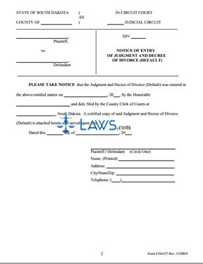 UJS 327 - Notice of Entry