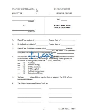 UJS 312 - Complaint with Children