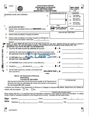 Form WH-1647 Withholding Return Packet 