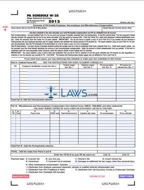 FREE Form PA Schedule W-2S Wage Statement Summary - FREE Legal Forms