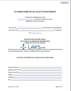 Form OC03 Petition for Adjudication