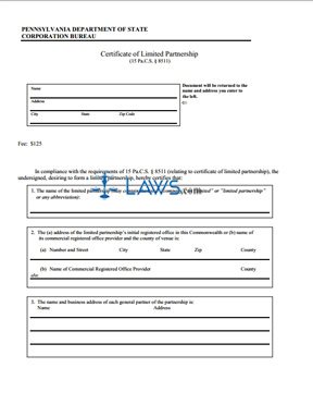 Certificate of Limited Partnerships  