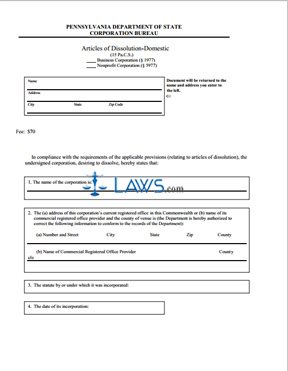 Articles of Dissolution (Profit Corporation) 