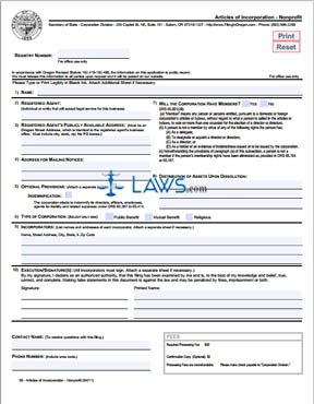 Form Articles of Incorporation (Nonprofit Corporation) 