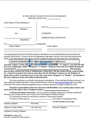 Form Summons (1C)