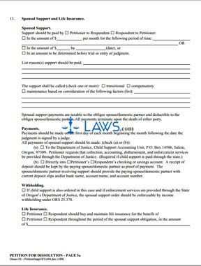 Form Petition for Dissolution (1B)