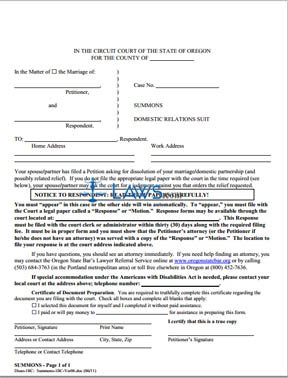 Form Summons (1B)