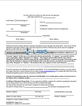 Form Summons (1A)
