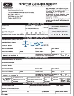 Form 6659 Accident, Report of Uninsured
