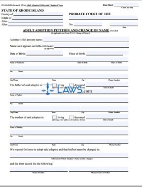 Form PC-8.2 Adult Adoption Petition and Change of Name