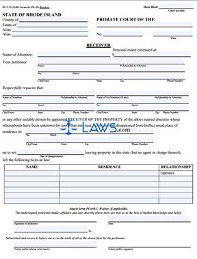 Form PC2.13 Reciever