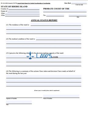Form PC2.8 Annual Status Report
