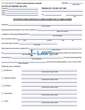 Form PC2.3 Petition for Limited Guardianship or Guardianship