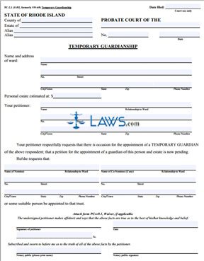 Form PC2.1 Temporary Guardianship