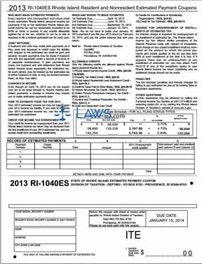 Form 1040ES 2011 1040 Estimated Tax Return with Instructions 