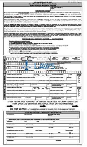 Form AR-1 Motor Vehicle Accident Report
