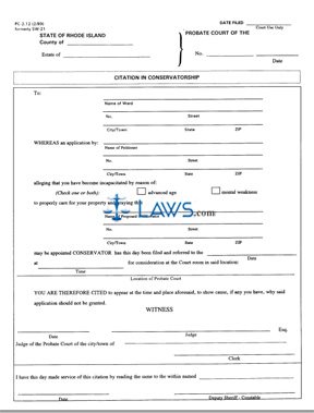 Form PC-2.12 Citation in Conservatorship (SW-21)
