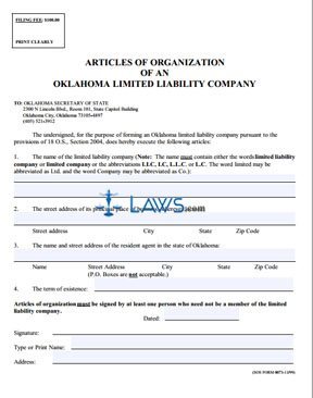 Form SOS FORM 0074-11/99 LLC Forms and Procedures