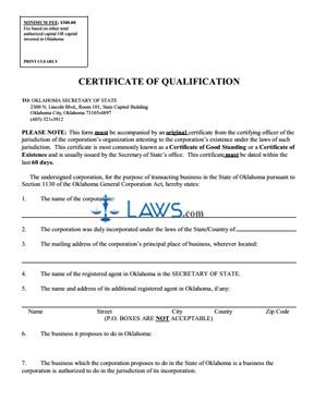 Certificate of Qualification Forms and Procedures
