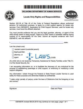 Locate Only Rights and Responsibilities (Form 03EN007E)