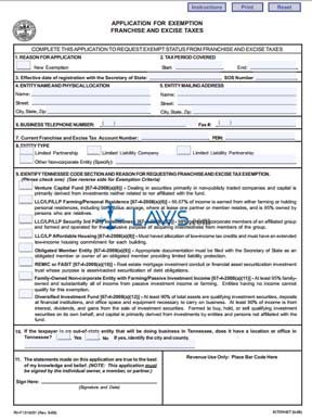 Form Application for Exemption