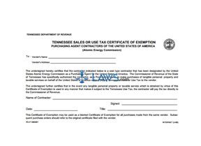 Form Certificate of Exemption Purchasing Contractors