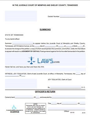 Form JC-4A Summons