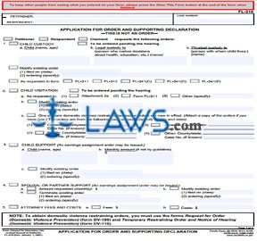 Application for Order and Supporting Declaration